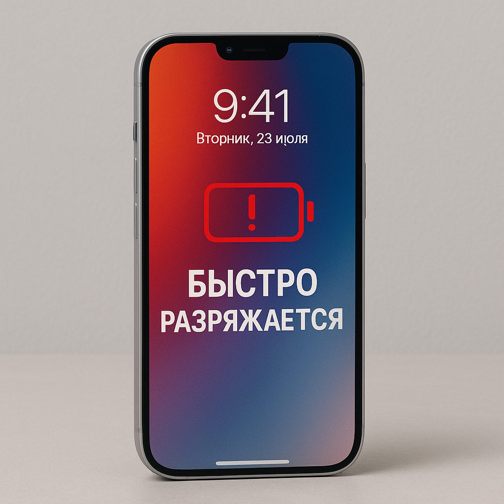 iPhone 16 быстро разряжается